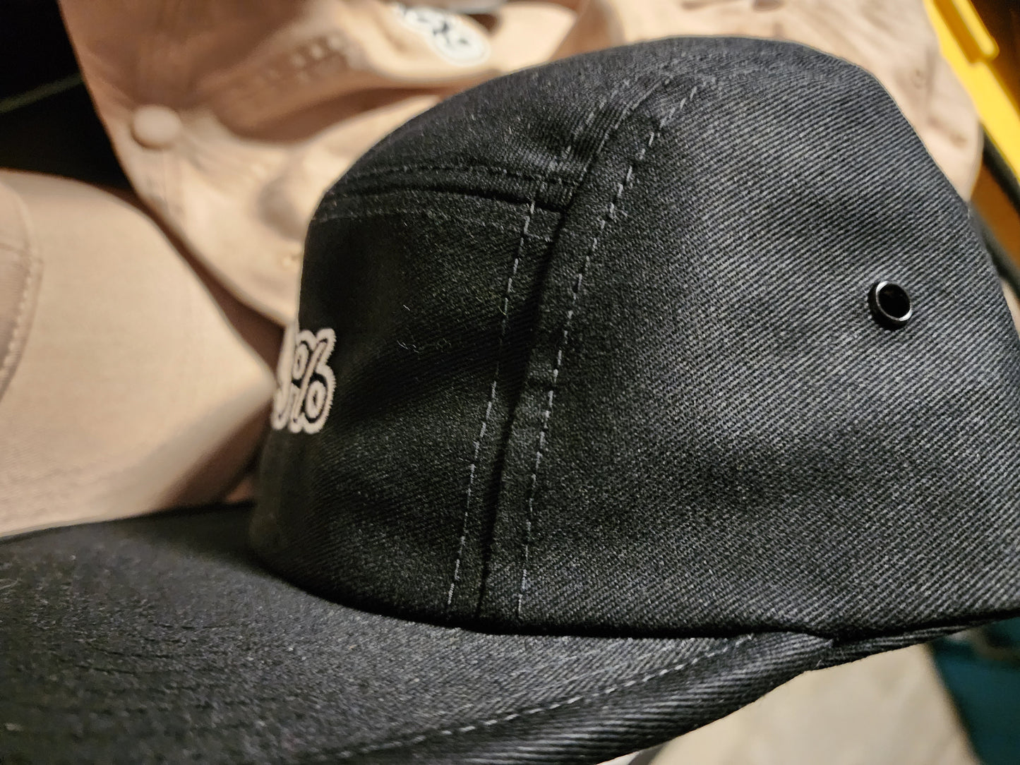 Black 5-Panel Camper Hat